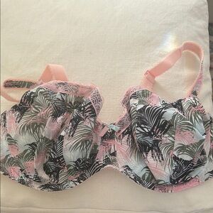 Freya Tropical Print Bra with Pink Accents